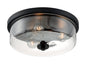  Sommerset 3-Light Flush Mount In Matte Black