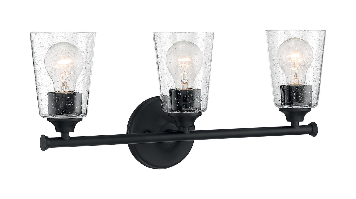  Bransel 3-Light Vanity In Matte Black
