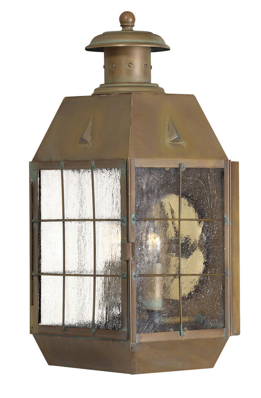  Nantucket Large Wall Mount Lantern In Aged Brass