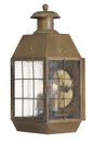  Nantucket Large Wall Mount Lantern In Aged Brass