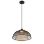  Kenmore 1-Light Pendant In Black & Gold