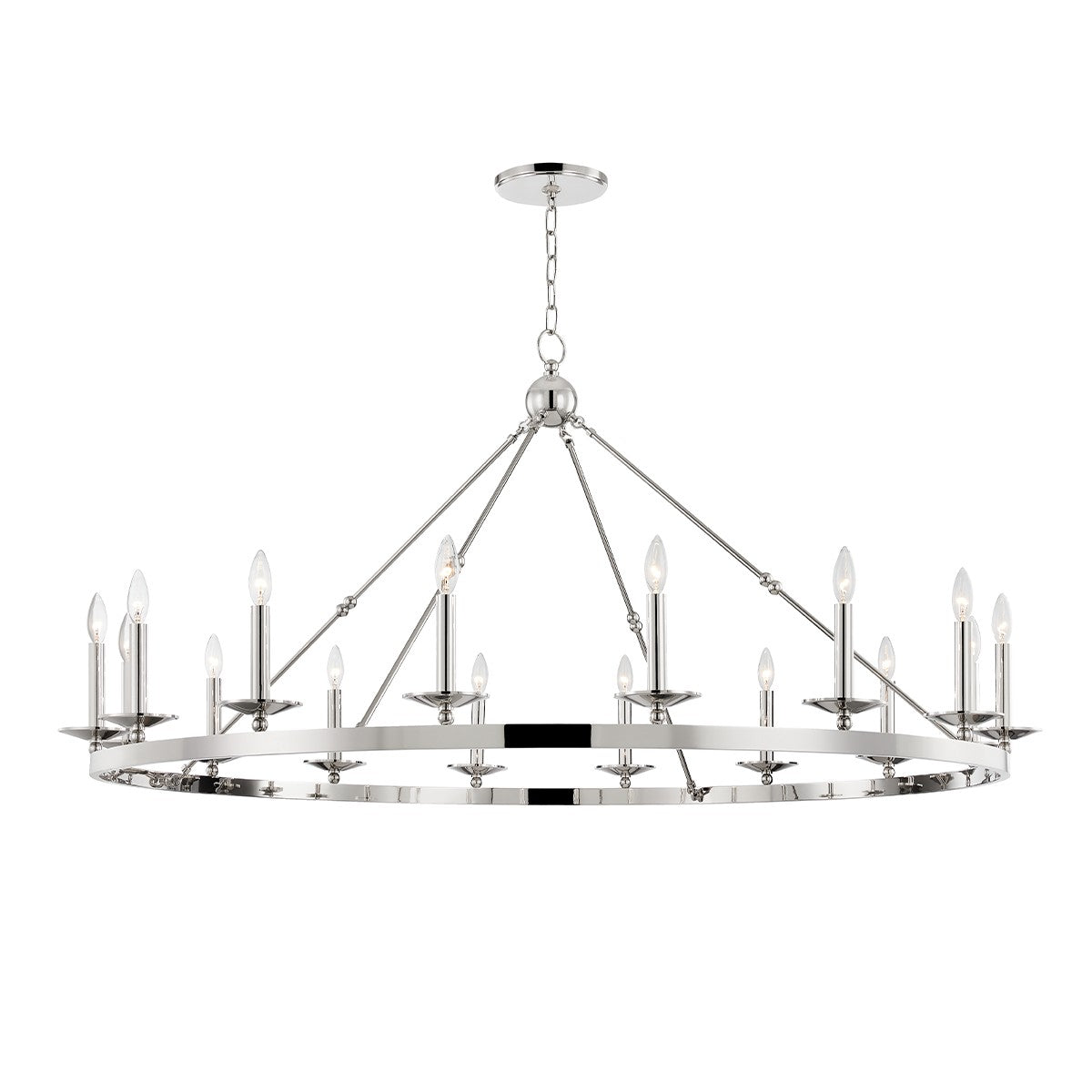  Allendale 16 Light Chandelier In Polished Nickel