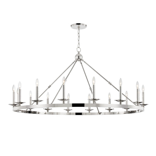  Allendale 16 Light Chandelier In Polished Nickel