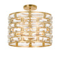  Meridian 5-Light Ceiling Mount In Antique Gold