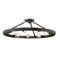 Golden Lighting 9-Light Semi-Flush Mount In Matte Black