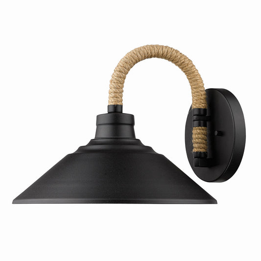 Golden Lighting Journey 1-Light Wall Sconce In Natural Black With Natural Black