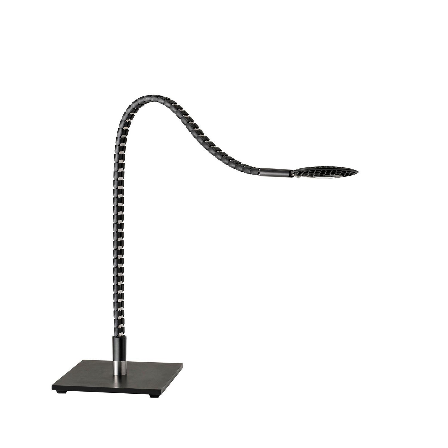  Natrix LED Table Lamp In Black/Brushed Steel