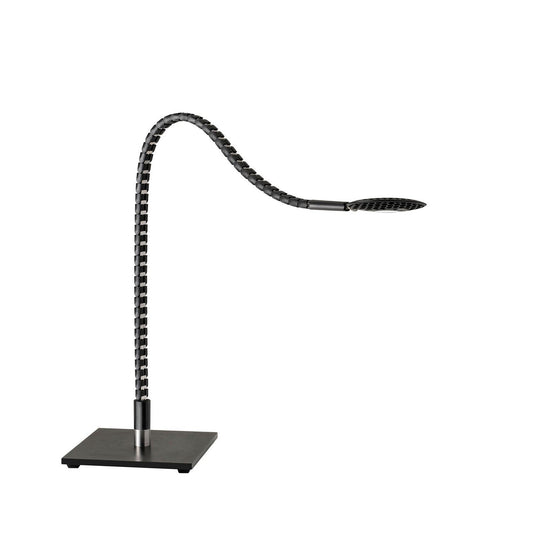  Natrix LED Table Lamp In Black/Brushed Steel