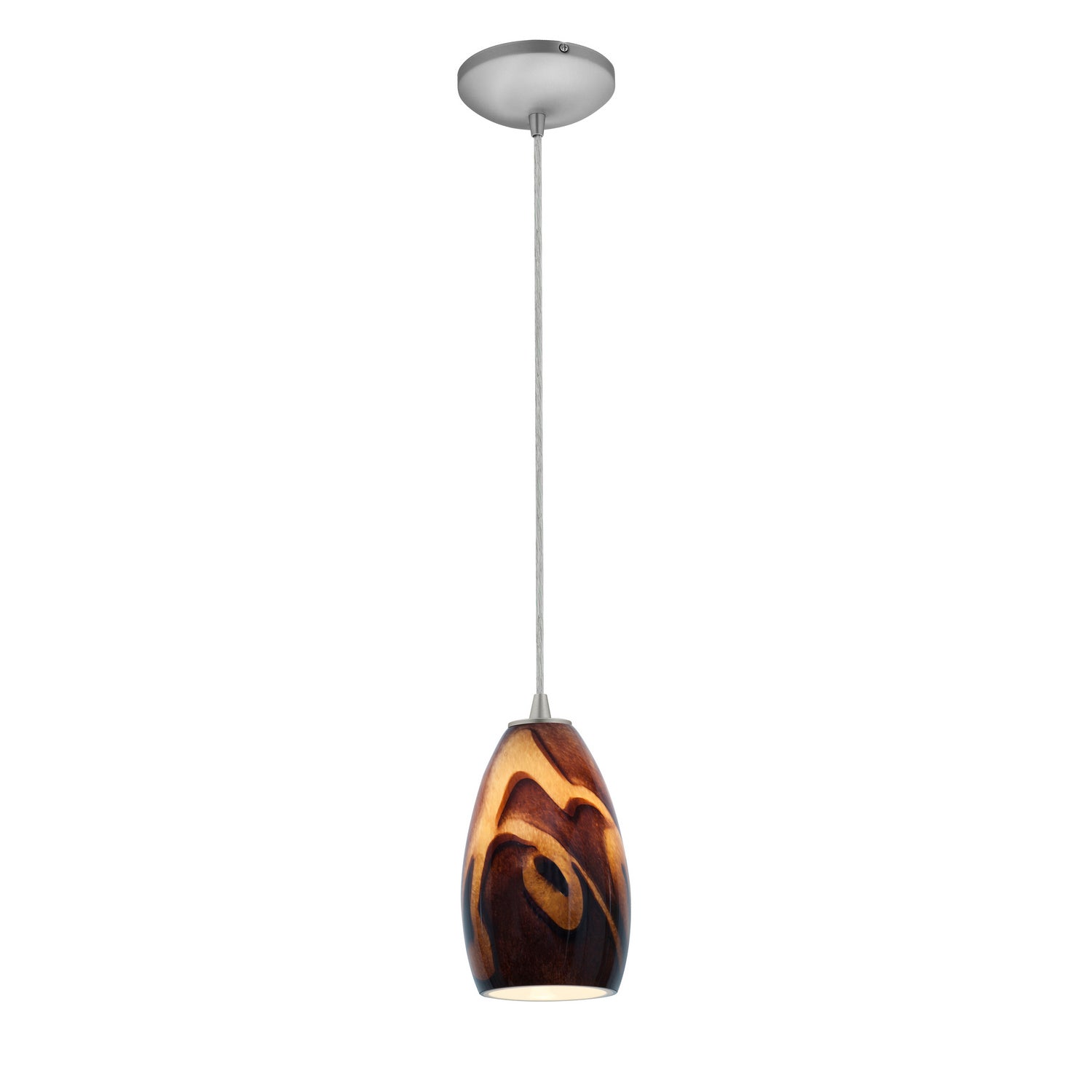  Champagne 1-Light Cable Hung Pendant