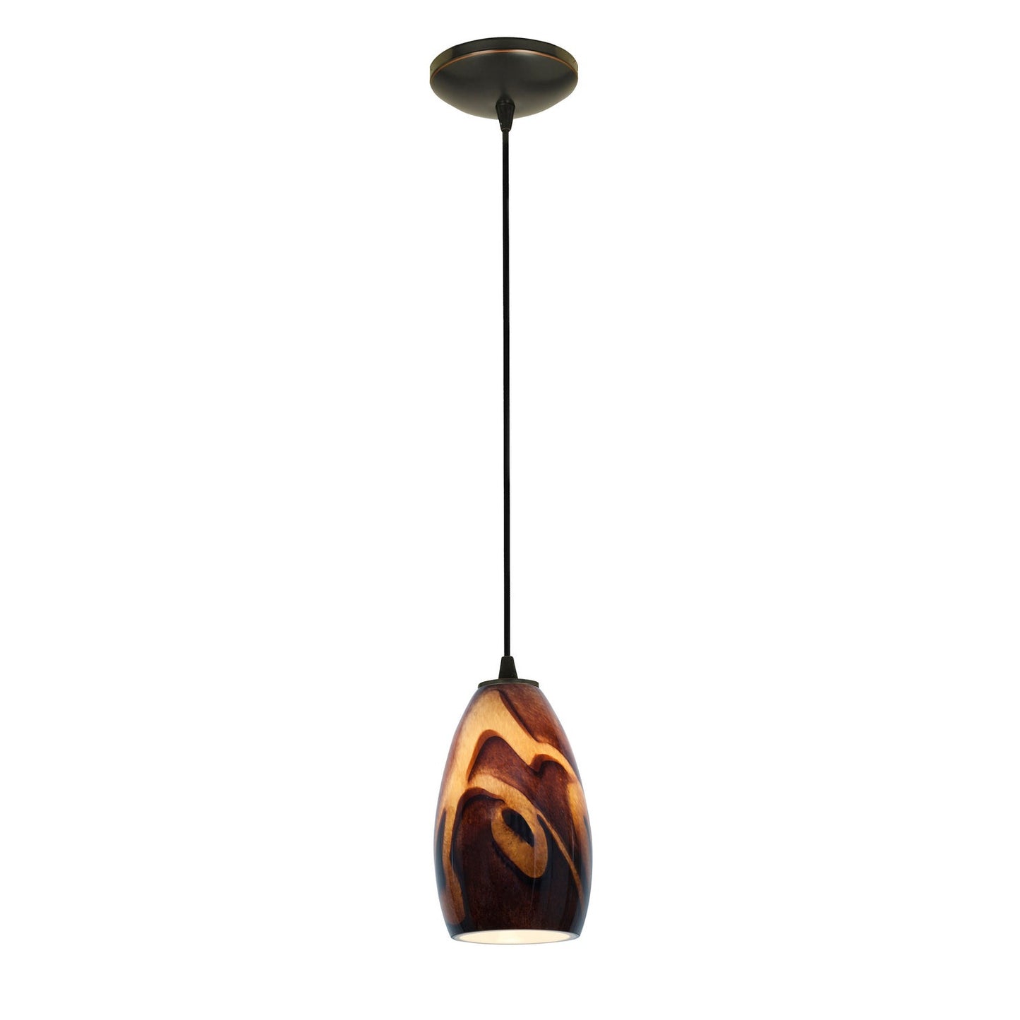  Champagne 1-Light Cable Hung Pendant