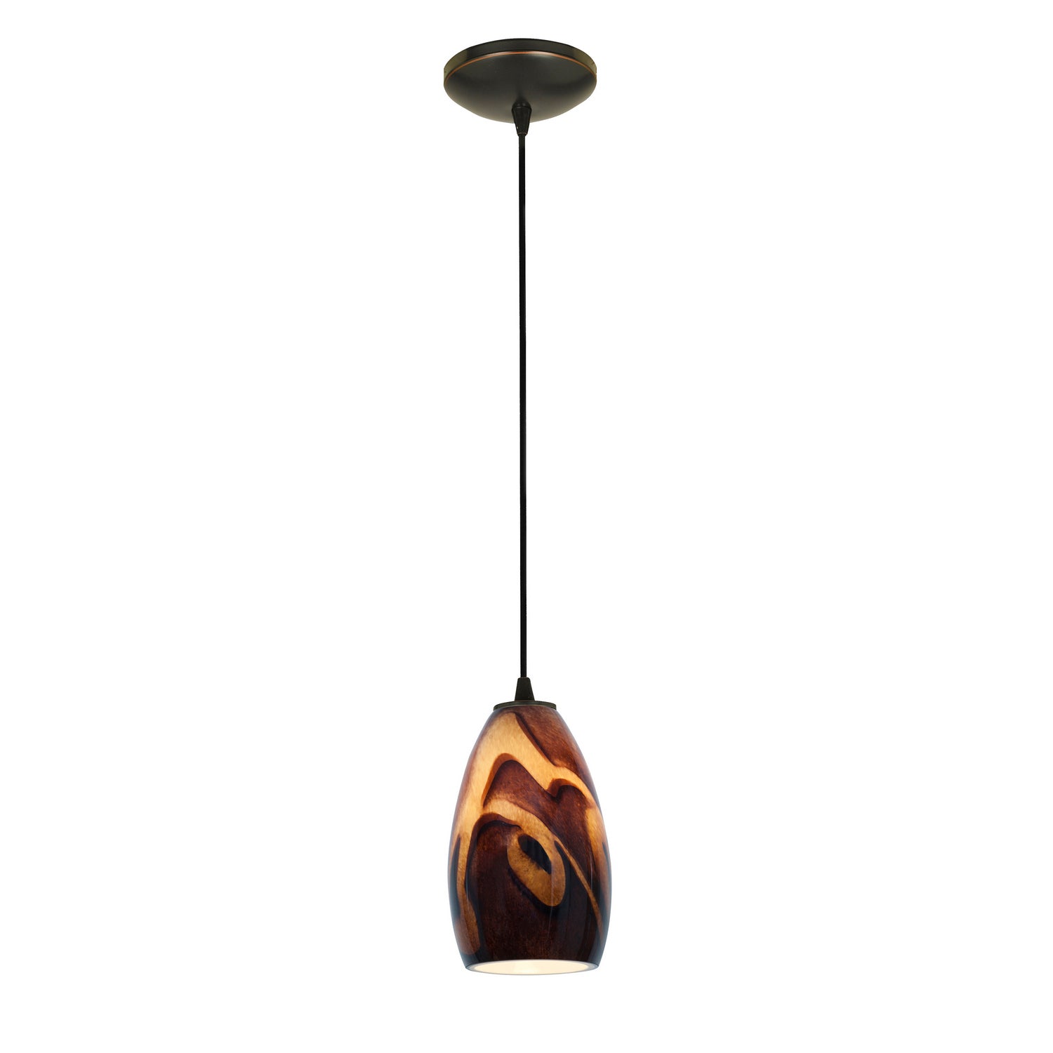  Champagne 1-Light Cable Hung Pendant