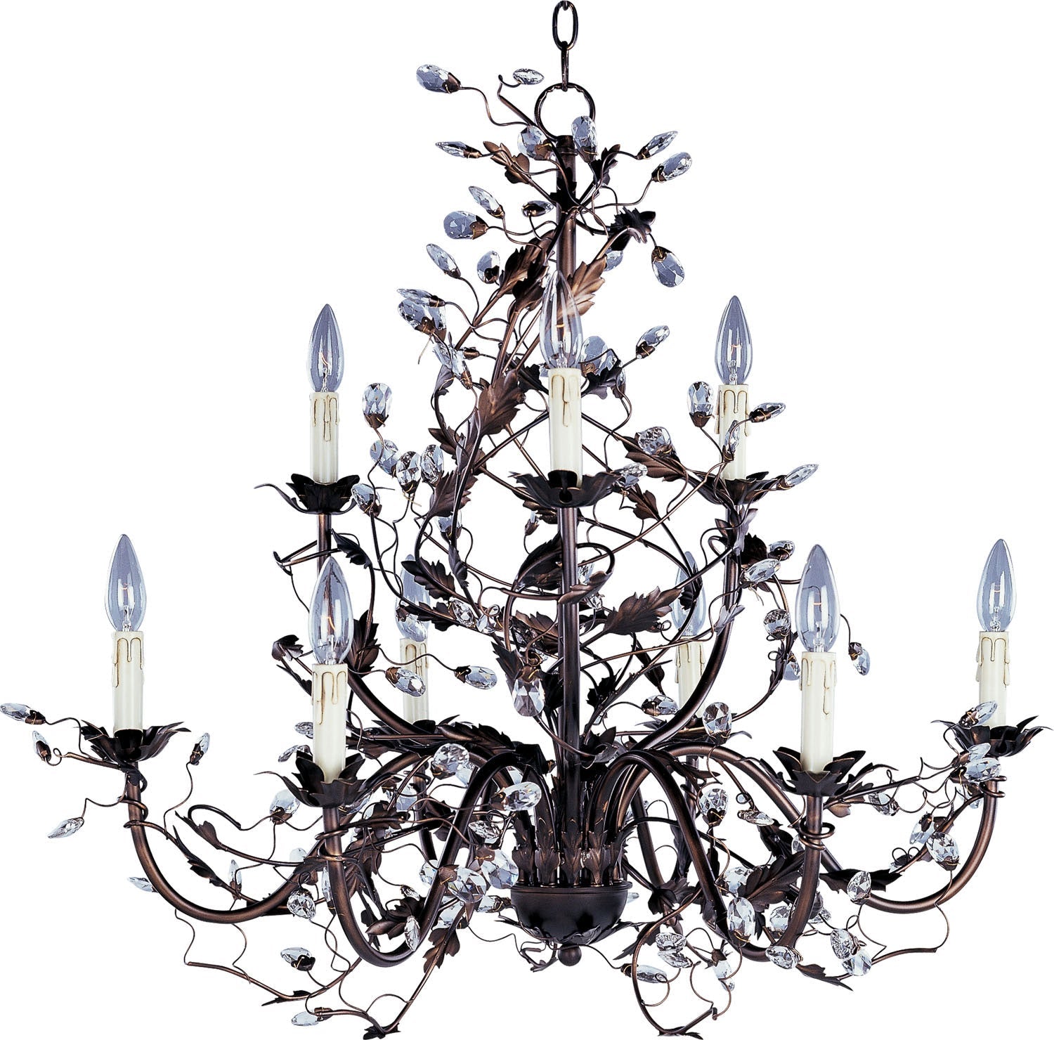 Maxim Elegante 9-Light Chandelier In Oil Rubbed Bronze