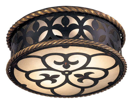  Montparnasse 2-Light Flush Mount In French Black