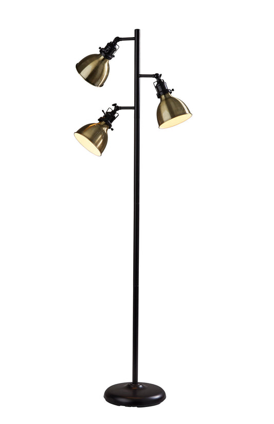  Alden 3-Light Tree Lamp In Antique Bronze & Antique Brass