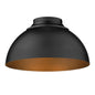 Golden Lighting 3-Light Flush Mount In Matte Black