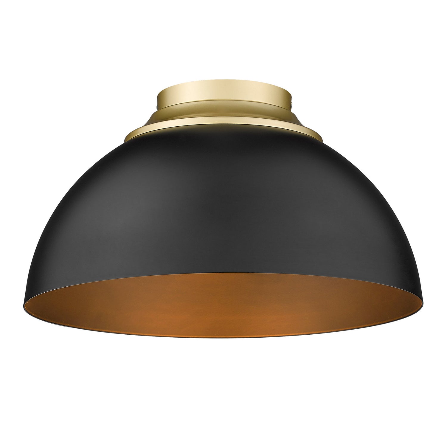 Golden Lighting 3-Light Flush Mount In Olympic Gold