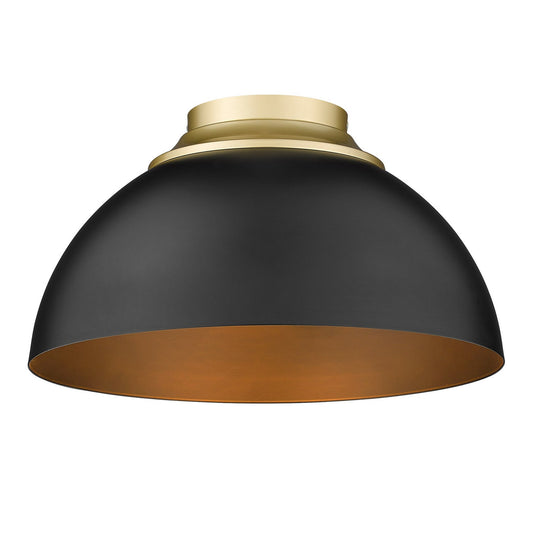 Golden Lighting 3-Light Flush Mount In Olympic Gold