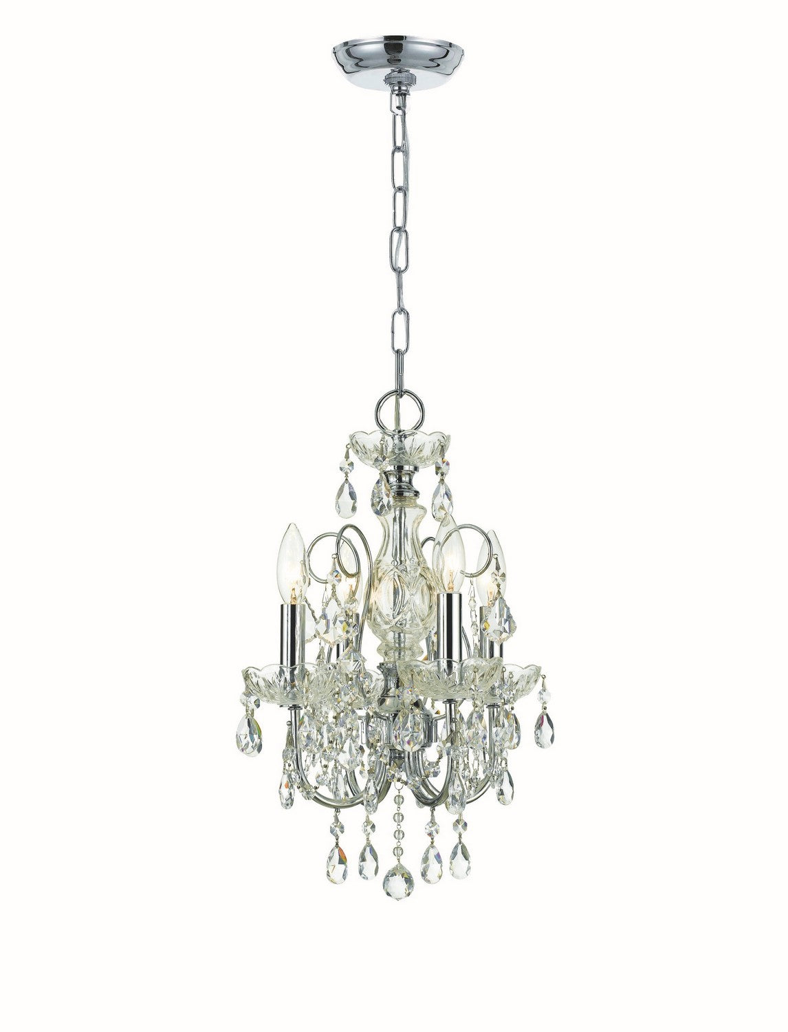  Imperial 4-Light Mini Chandelier In Polished Chrome