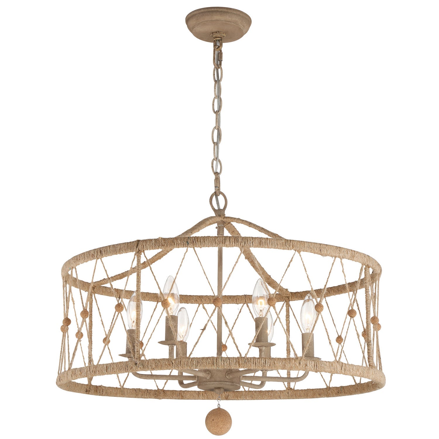  Brixton 6-Light Chandelier In Burnished Silver