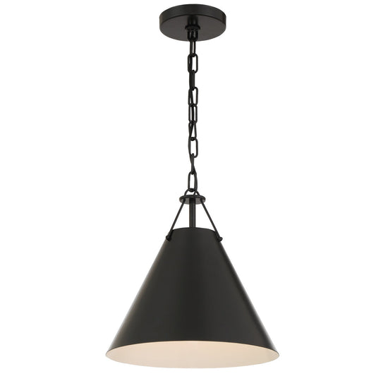  Xavier 1-Light Pendant In Matte Black