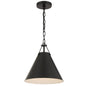  Xavier 1-Light Pendant In Matte Black