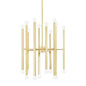  Dona 20 Light Chandelier In Aged Brass