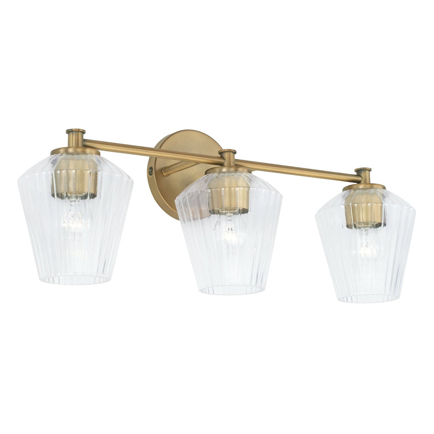  Beau 3-Light Vanity In Aged Brass