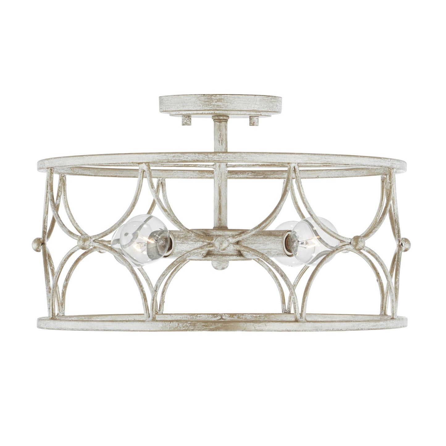 Ricci 4-Light Semi-Flush Mount In Winter White