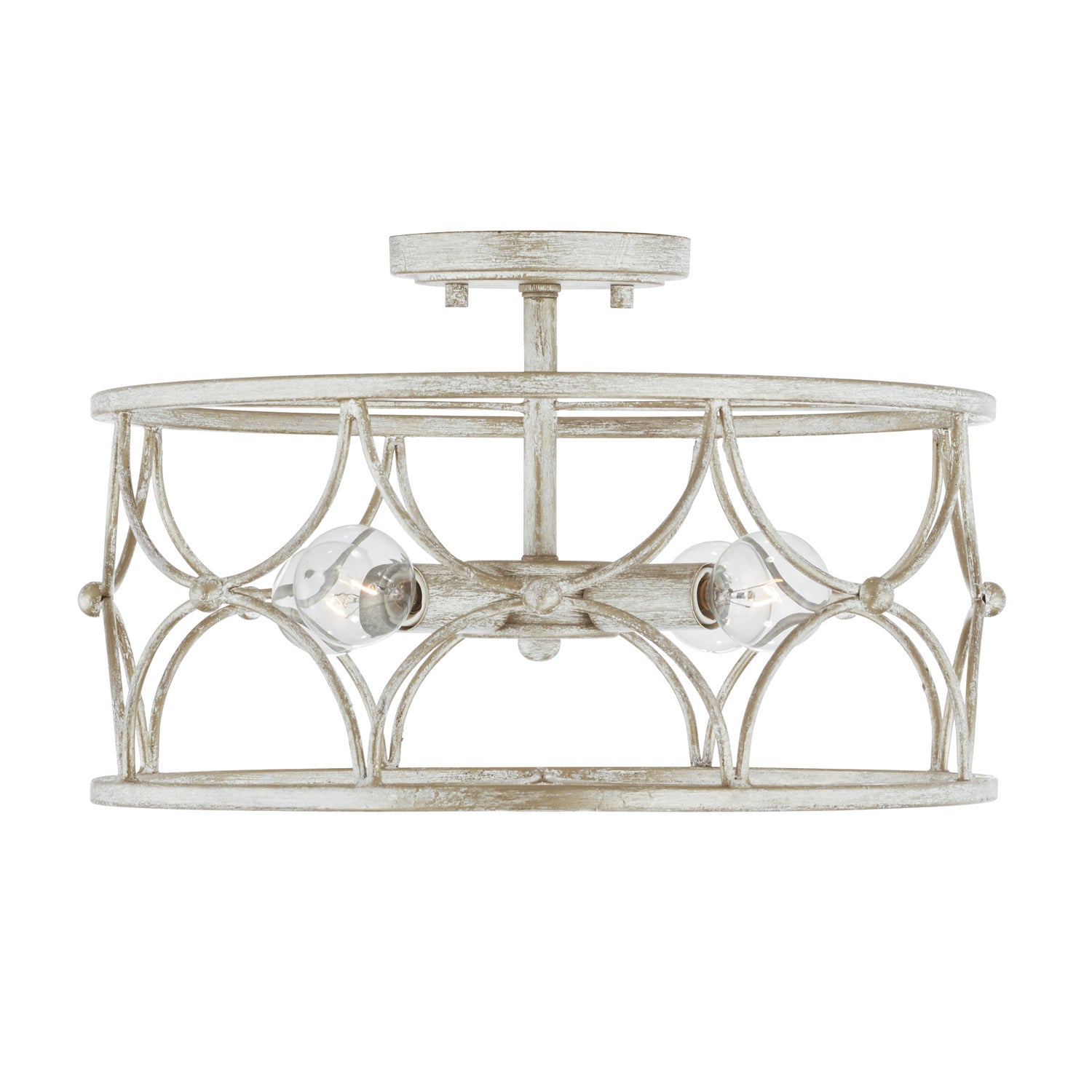  Ricci 4-Light Semi-Flush Mount In Winter White