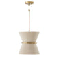  Cecilia 1-Light Pendant In Bleached Natural Rope & Patinaed Brass