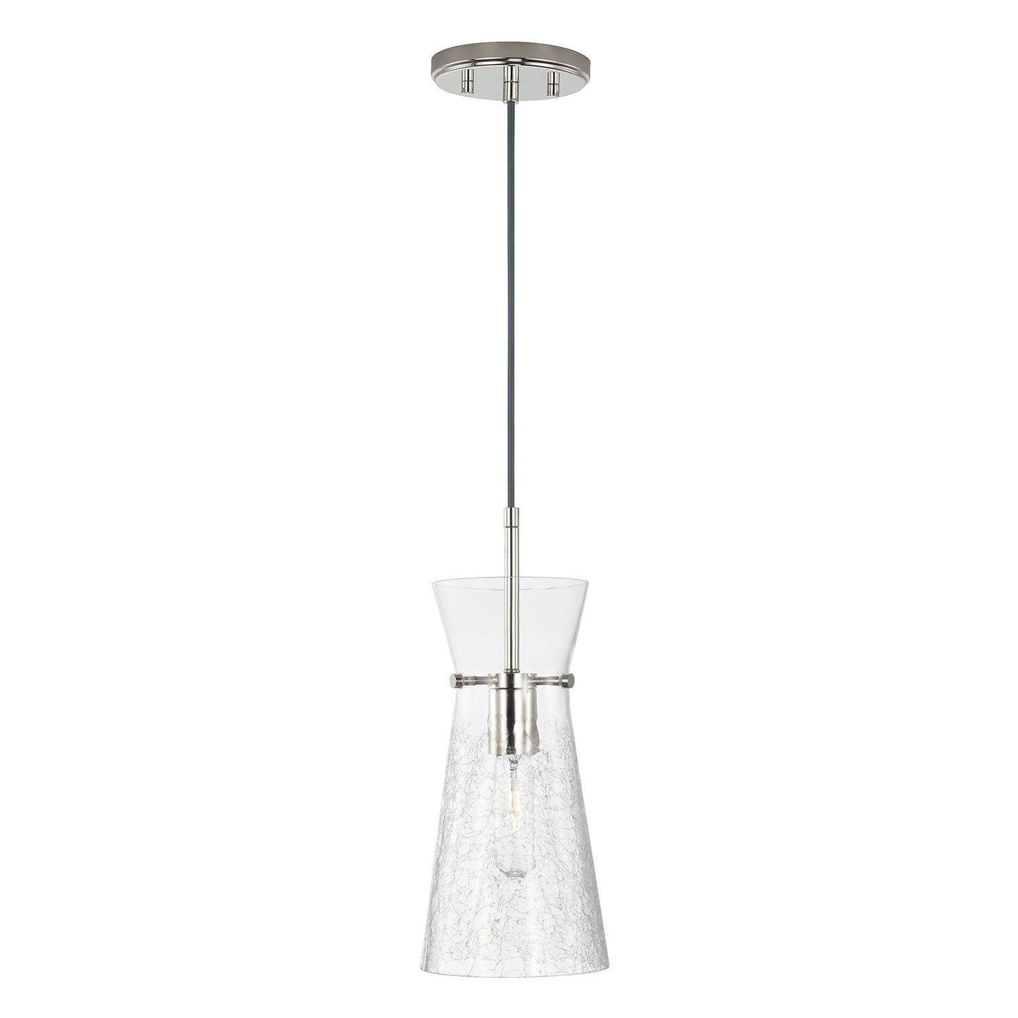 Mila 1-Light Pendant In Polished Nickel