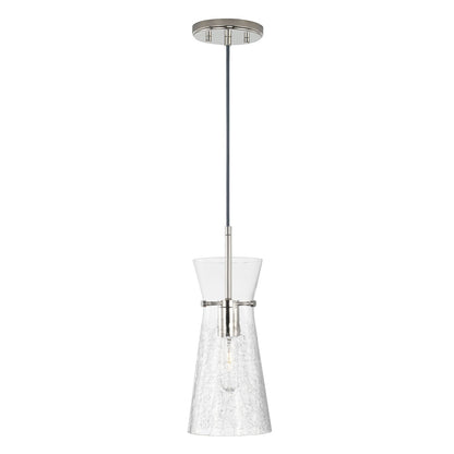  Mila 1-Light Pendant In Polished Nickel