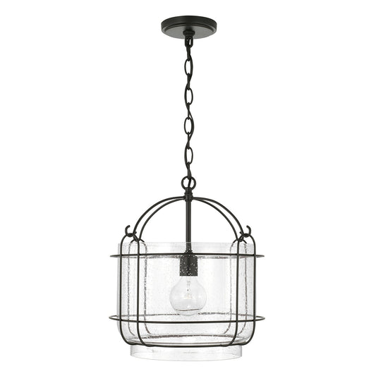  Harmon 1-Light Pendant In Matte Black