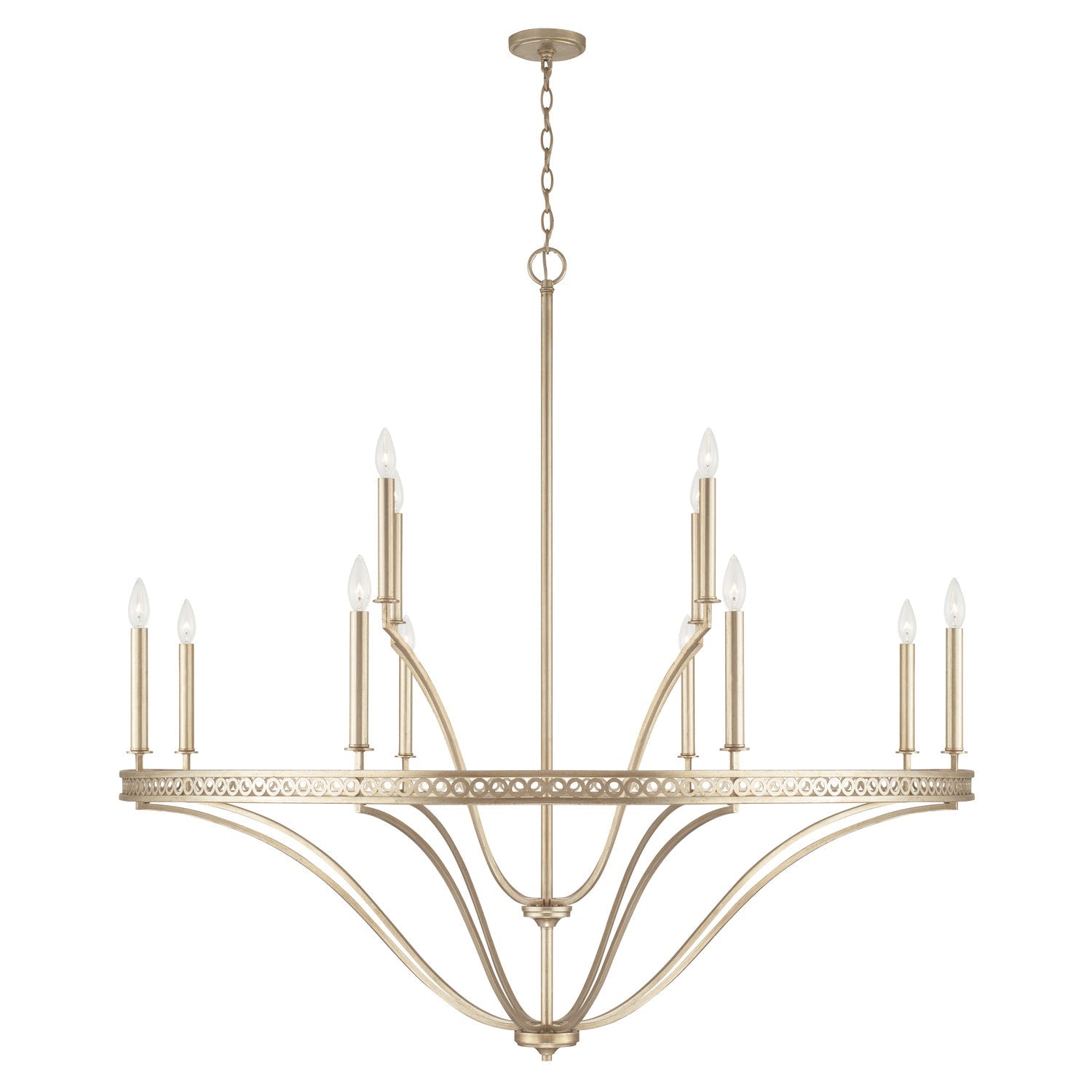  Isabella 12-Light Chandelier In Winter Gold