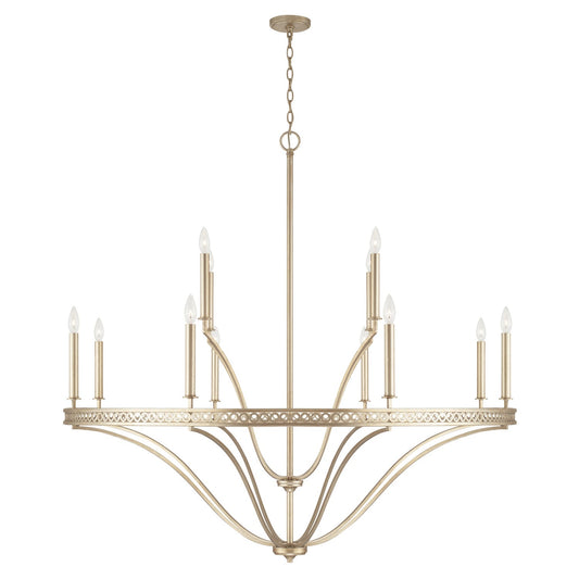  Isabella 12-Light Chandelier In Winter Gold