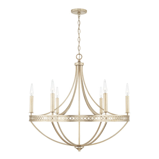  Isabella 6-Light Chandelier In Winter Gold