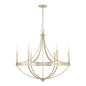  Isabella 6-Light Chandelier In Winter Gold