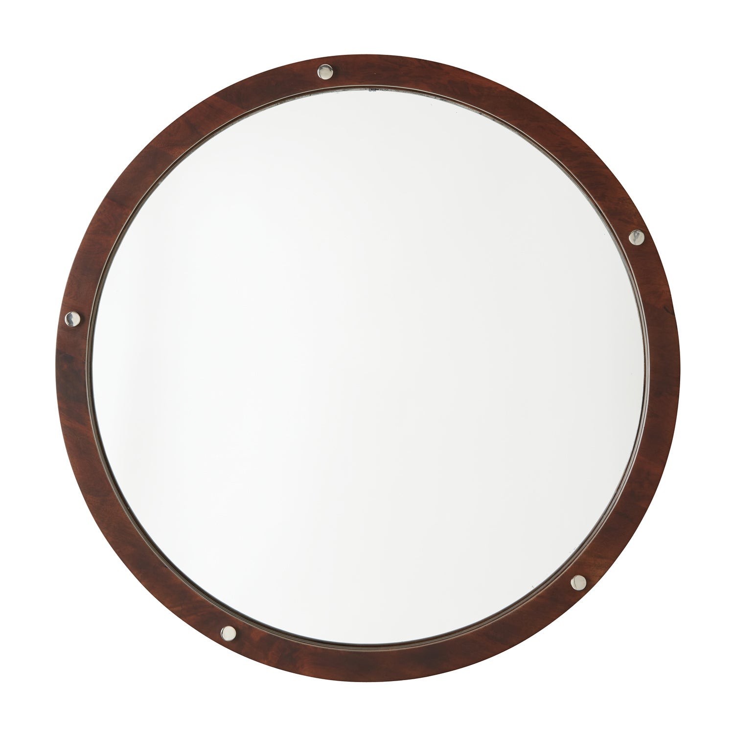 Mirror Mirror In Dark Wood And Polished Nickel