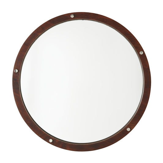  Mirror Mirror In Dark Wood And Polished Nickel