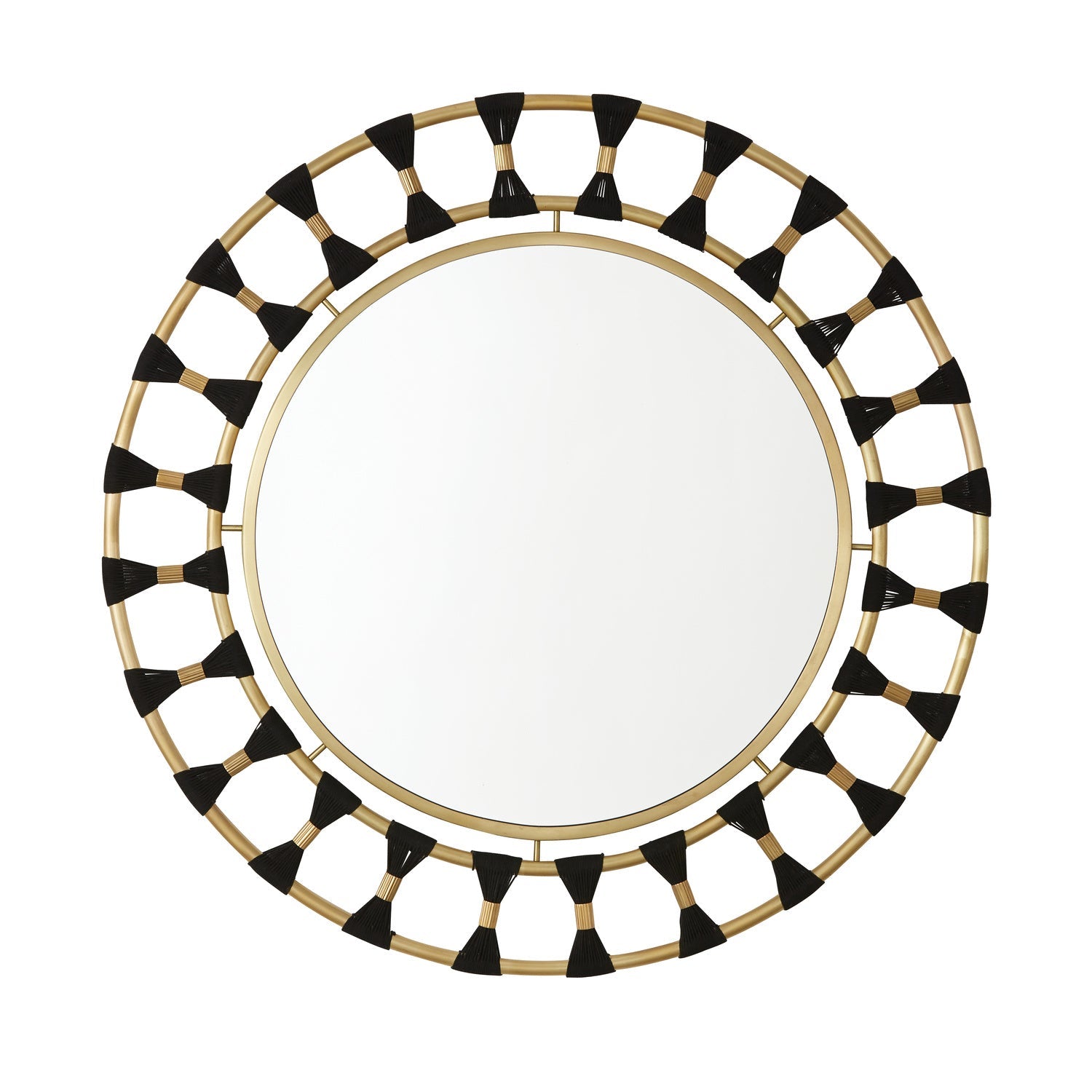  Mirror Mirror In Black Rope And Patinaed Brass