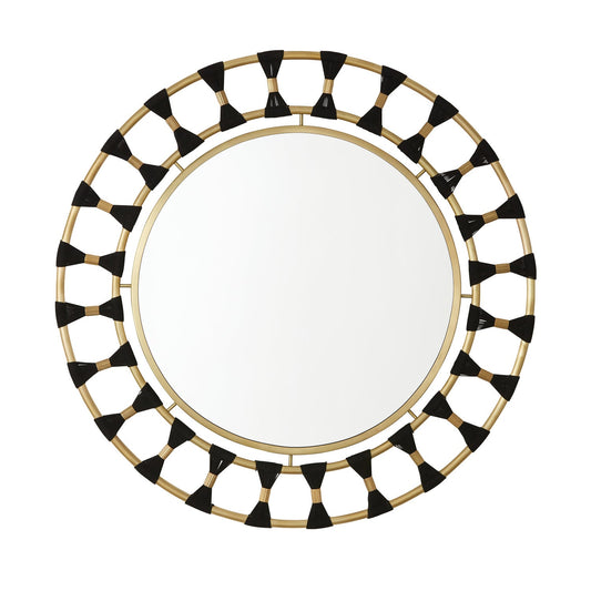  Mirror Mirror In Black Rope And Patinaed Brass