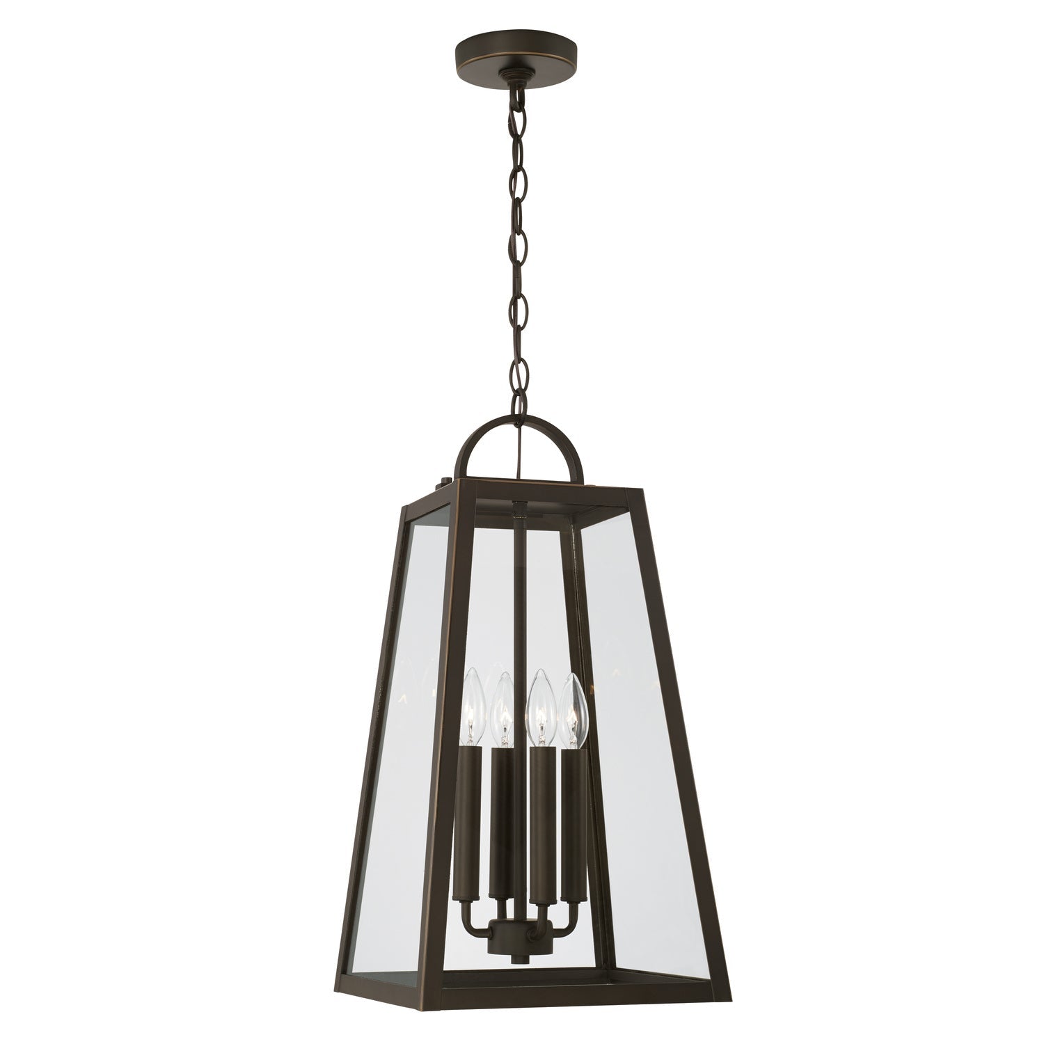  Leighton 4-Light Outdoor Hanging Lantern In Oiled Bronze