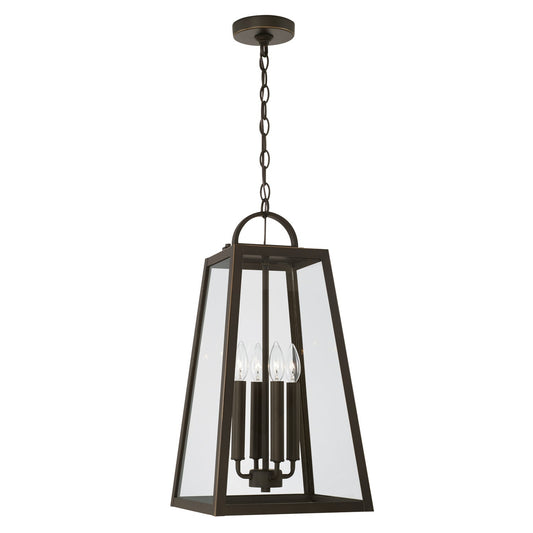  Leighton 4-Light Outdoor Hanging Lantern In Oiled Bronze