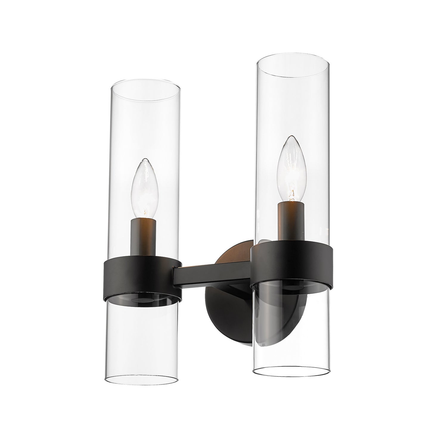 Z-LIte Datus 2-Light Wall Sconce In Matte Black
