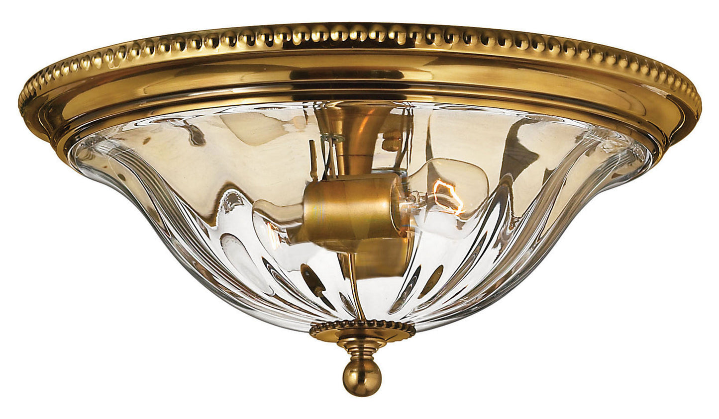  Cambridge Medium Flush Mount In Burnished Brass
