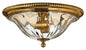  Cambridge Medium Flush Mount In Burnished Brass