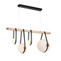  Derby Linear 4-Light LED Pendant In Black With Antique Brass Accent