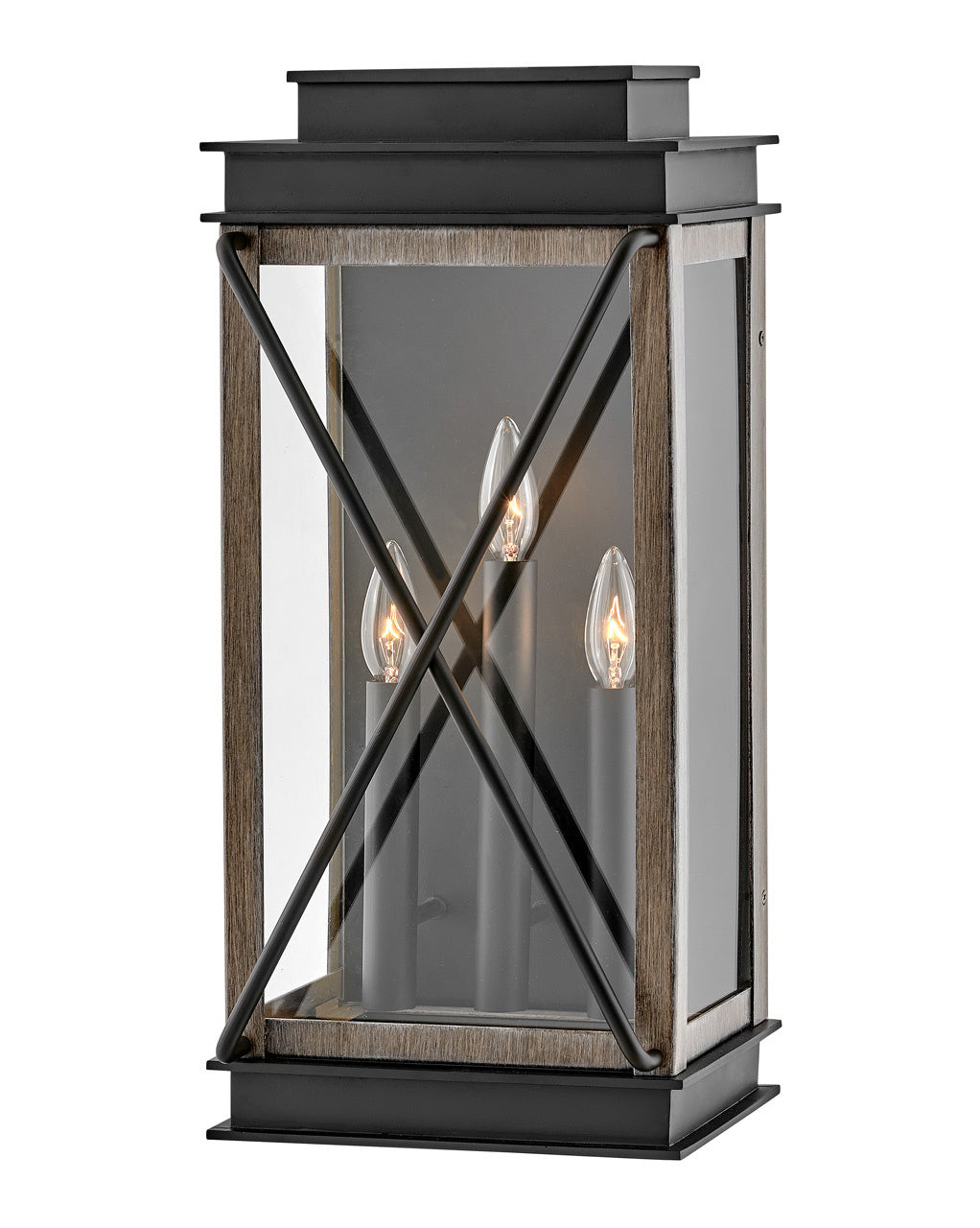  Montecito Three Light Wall Mount In Black