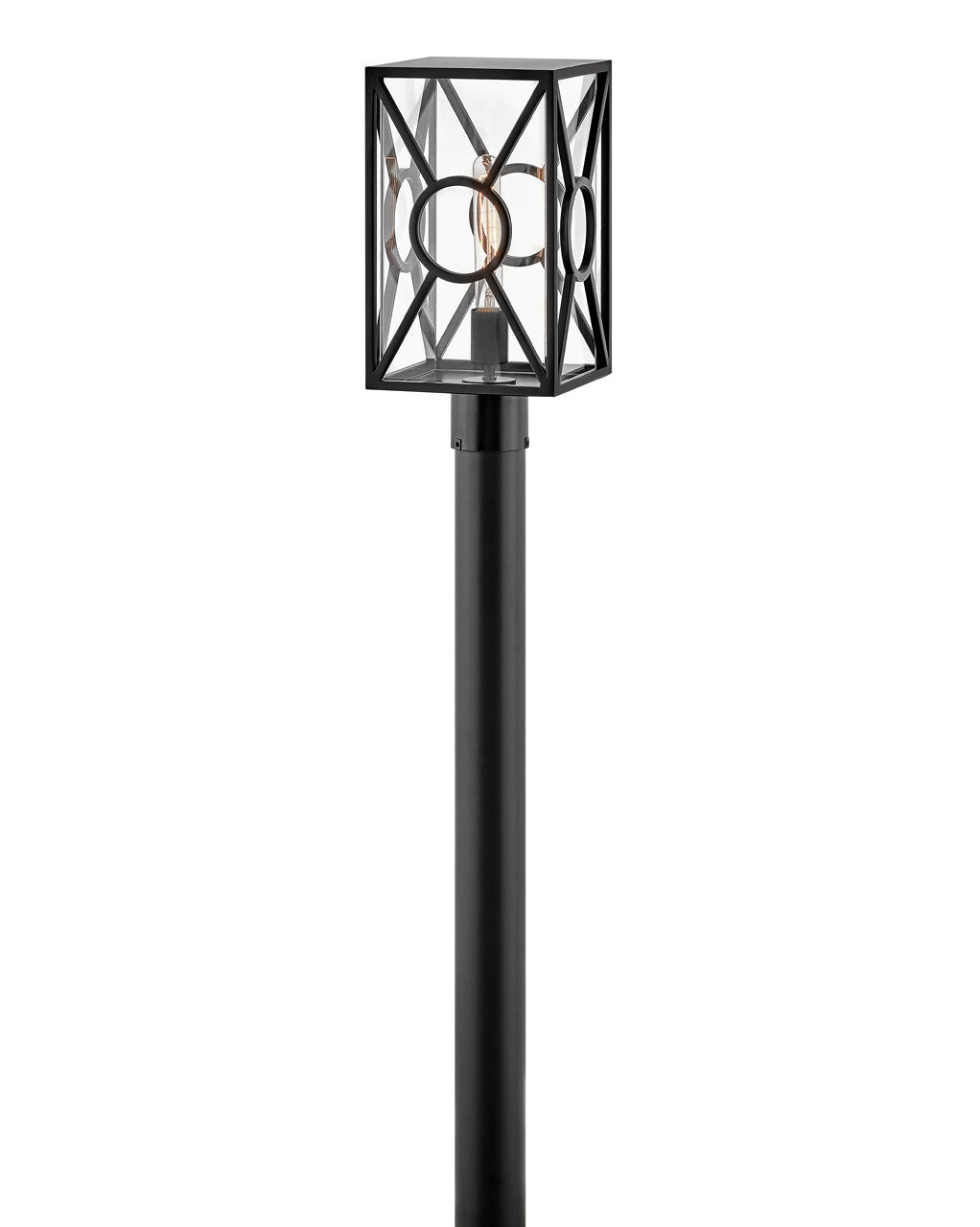  Brixton One Light Post Top Or Pier Mount In Black