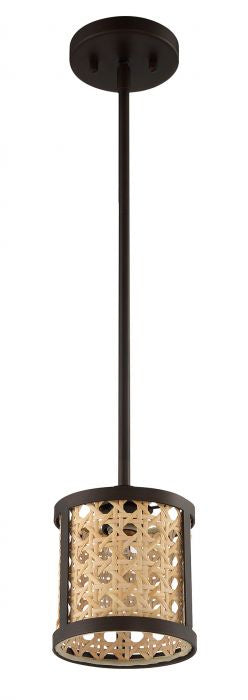  Malaya One Light Mini Pendant In Aged Bronze Brushed